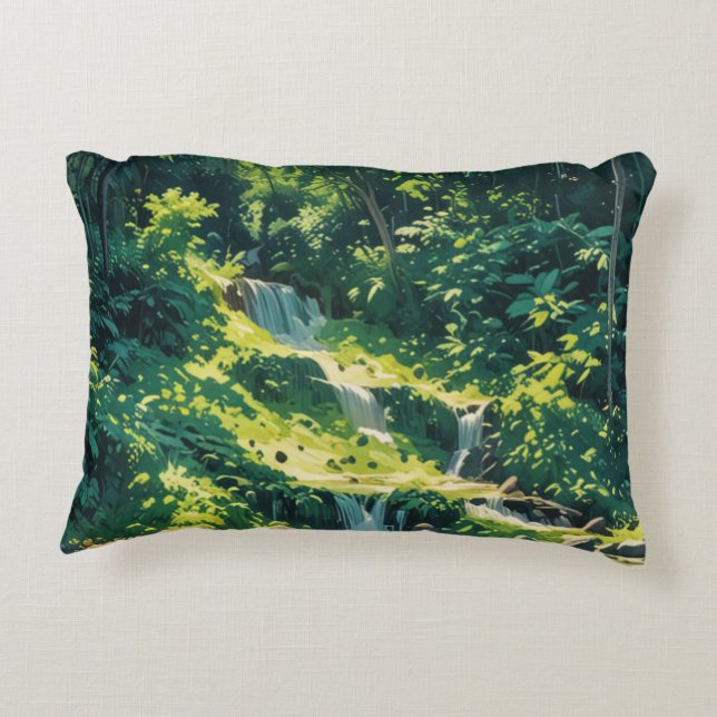 Coussins Décoratifs chat vert jungle (Dos)