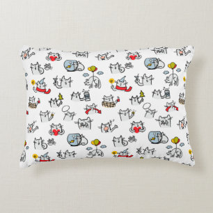 Coussins Décoratifs Chats amusants, lait et magie.