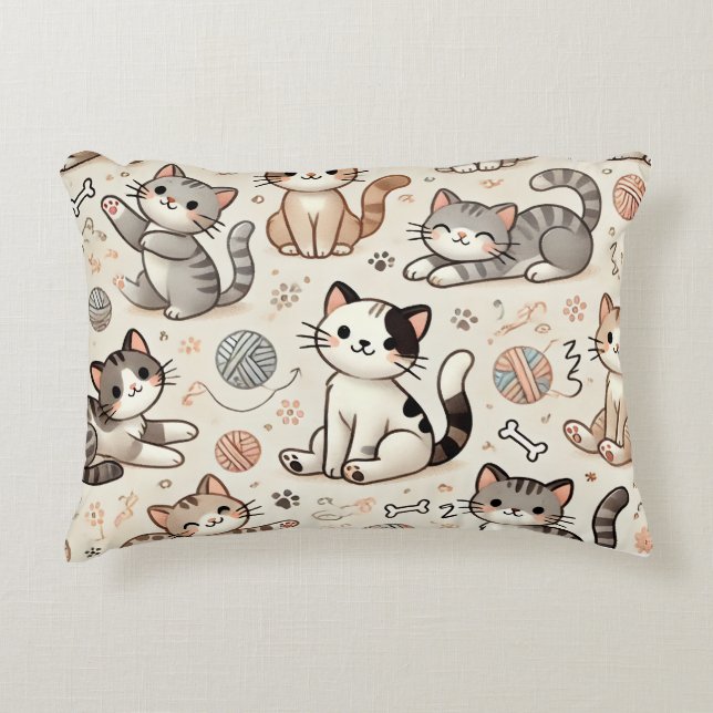 Coussins Décoratifs Chats mignons (Devant)