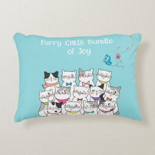Coussins Décoratifs Chats mignons , petite boule de joie duveteuse, Mo