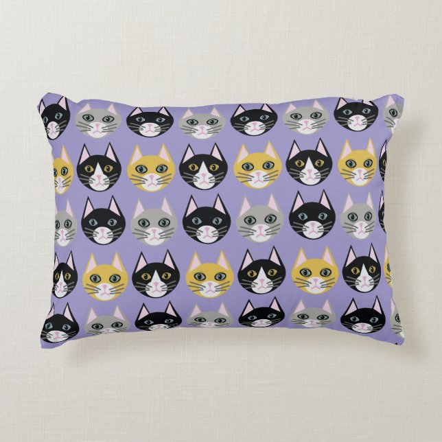 Coussins Décoratifs Chats violets (Devant)