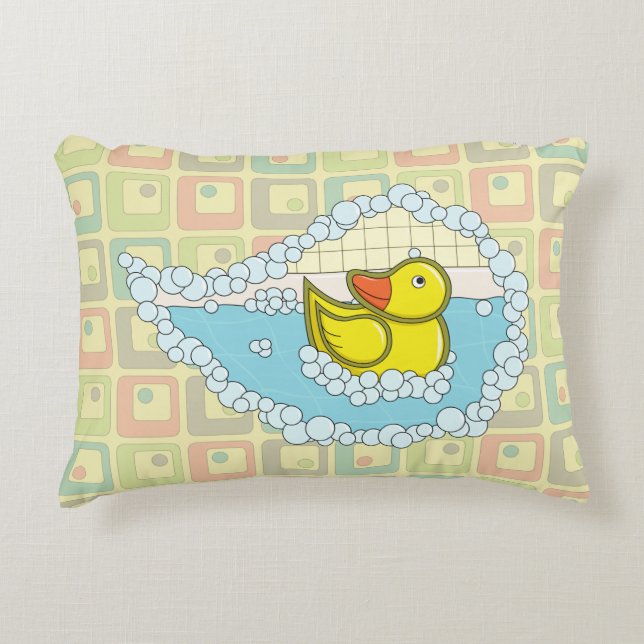 Coussins Décoratifs Chaucer l'oreiller à accent canard en caoutchouc (Devant)