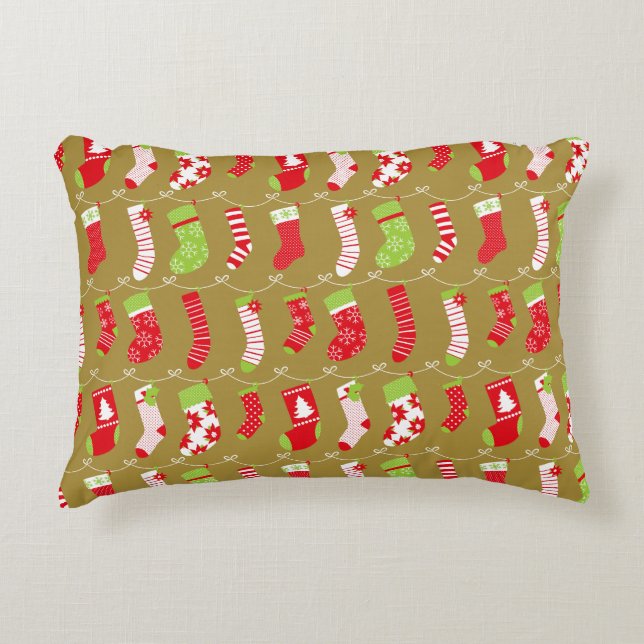 Coussins Décoratifs Chaussettes d'hiver rétro de Noël (Devant)