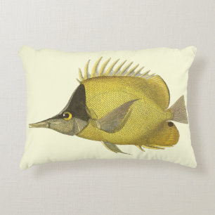 Coussins Décoratifs Chelmon Longirostris Tropical Jaune, Poisson Vinta