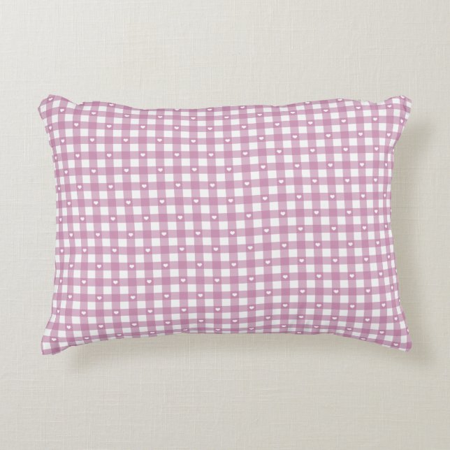 Coussins Décoratifs Chèques Magenta (Devant)