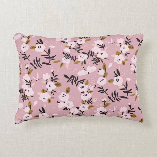 Coussins Décoratifs Cherry Blossom Rose : Printemps tendre (Devant)