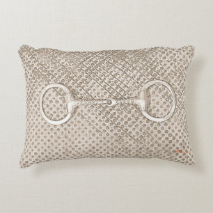 Coussins Décoratifs Cheval Bit Nuetrals Décor Équestre Grange