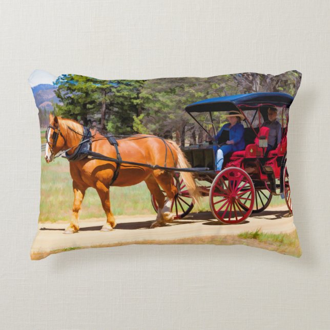 COUSSINS DÉCORATIFS CHEVAL ET TRANSPORT - PAINTEMENT (Devant)