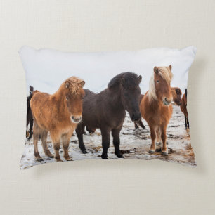 Coussins Décoratifs Cheval islandais en hiver en Islande