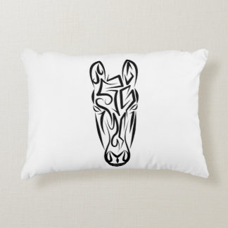 Coussins Décoratifs Cheval tribal noir et blanc