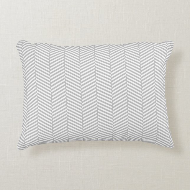 Coussins Décoratifs Chevron argenté (Devant)