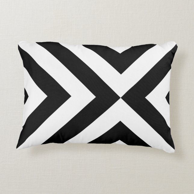 Coussins Décoratifs Chevrons noirs et blancs (Dos)