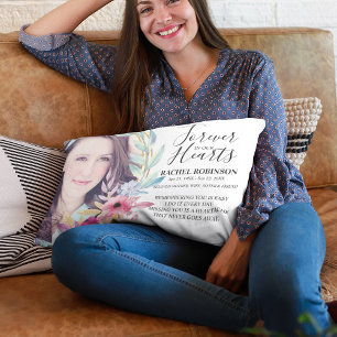 Coussins Décoratifs Chic Floral Souvenir Famille Mémorial