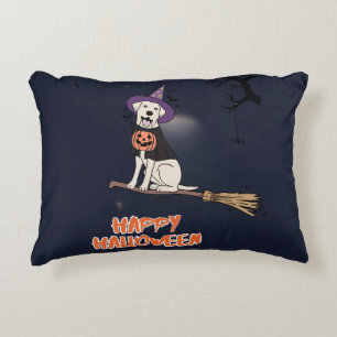 Coussins Décoratifs Chien au Clair de Lune – Chien d'Halloween au Chap