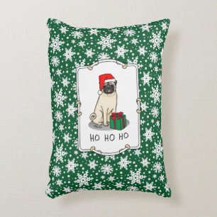 Coussins Décoratifs Chien Carlin de Noël de Noël de Père Noël (faon cl