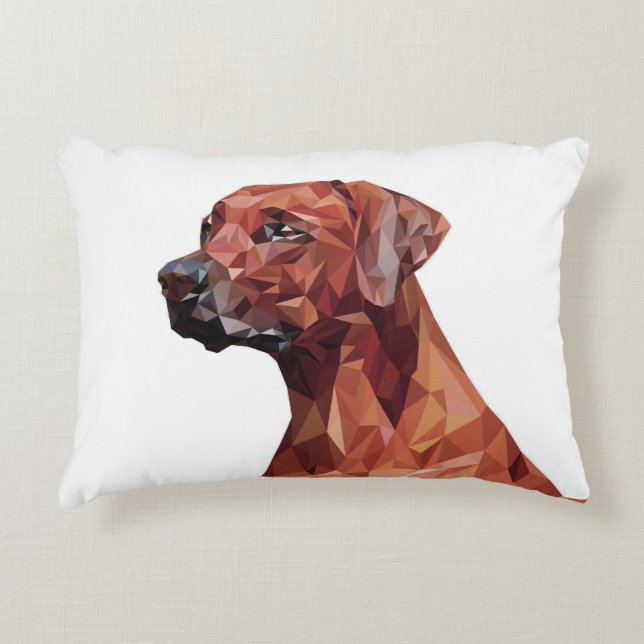 Coussins Décoratifs Chien géométrique marron   (Devant)