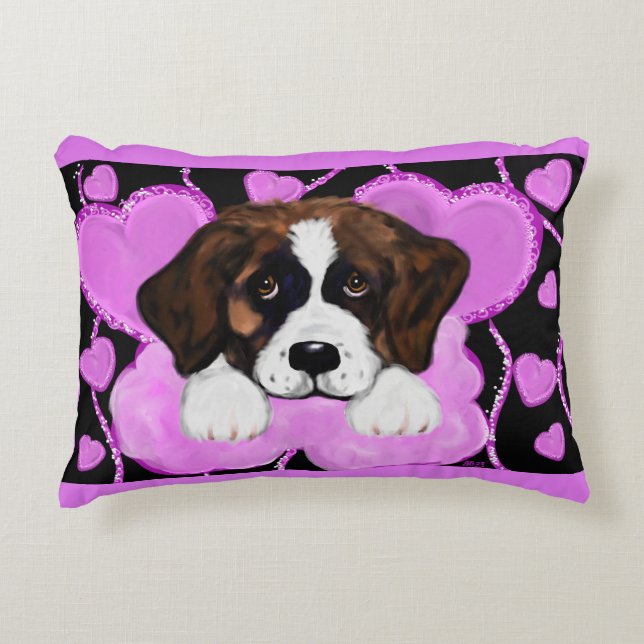 COUSSINS DÉCORATIFS CHIEN SAINT-BERNARD  (Devant)