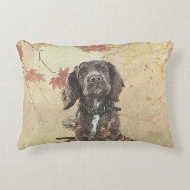 Coussins Décoratifs Chien spaniel spaniel cocker au chocolat (Devant)