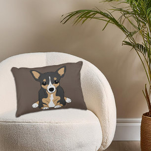 Coussins Décoratifs Chihuahua Cute Tri-Color Chihuahua Brown