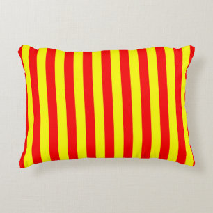 Coussins Décoratifs chine kirghizistan espagne drapeau bandes rouge ja