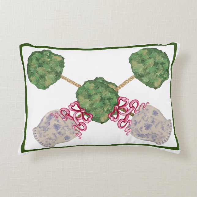 Coussins Décoratifs Chinoiserie Ginger Jar Jars Topiary Topiaries (Devant)