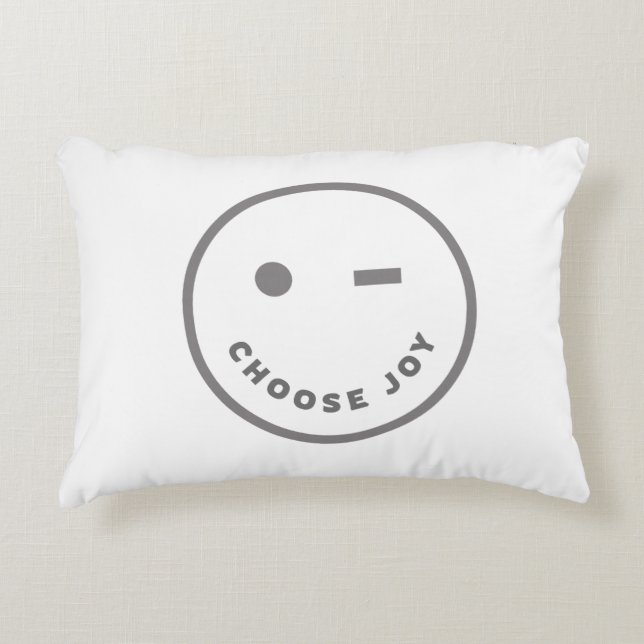 Coussins Décoratifs Choisissez Joy Inspirational Affirmation Jeter l'o (Devant)
