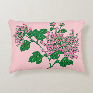 Coussins Décoratifs Chrysanthèmes d'araignée chinois - rose doux
