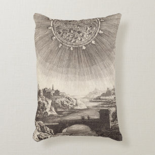 Coussins Décoratifs Ciel d'astronomie antique avec soleil par Allain M