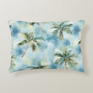 Coussins Décoratifs Cieux bleus île tropicale palmiers