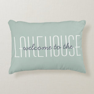 Coussins Décoratifs Citation Bienvenue au Lakehouse Décoration de mais
