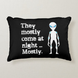 Coussins Décoratifs Citation d'alien noir blanc mignon