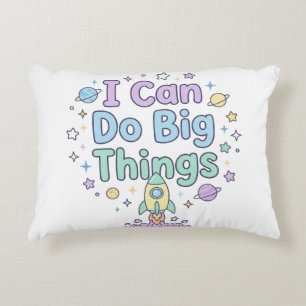 Coussins Décoratifs Citation encourageante pour enfants doux Je peux f