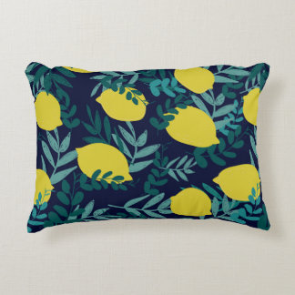 Coussins Décoratifs Citrons et motifs feuille