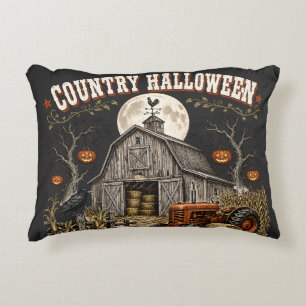 Coussins Décoratifs Citrouille d'Halloween de la grange de tracteur ag