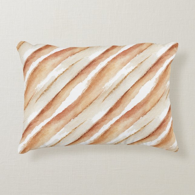 Coussins Décoratifs Citrouille Rayures Latte Pêche   (Devant)