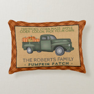 Coussins Décoratifs Citrouille rustique Patch Farm Camion Vintage Aut