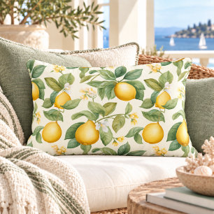 Coussins Décoratifs Citrus Fleurs de Citron Méditerranéennes