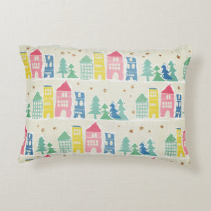 Coussins Décoratifs City Street arrière - plan clair, vert ombre rayur