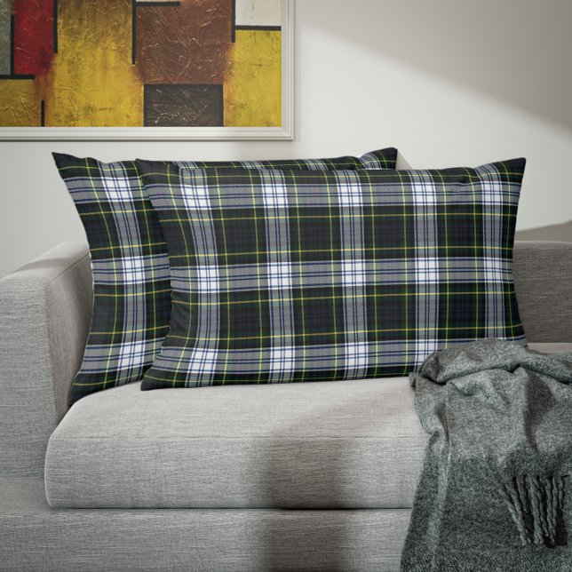 Coussins Décoratifs Clan Plaid Gordon Tartan Vert blanc (Plaid Clan Gordon Tartan Green White Accent Pillow)