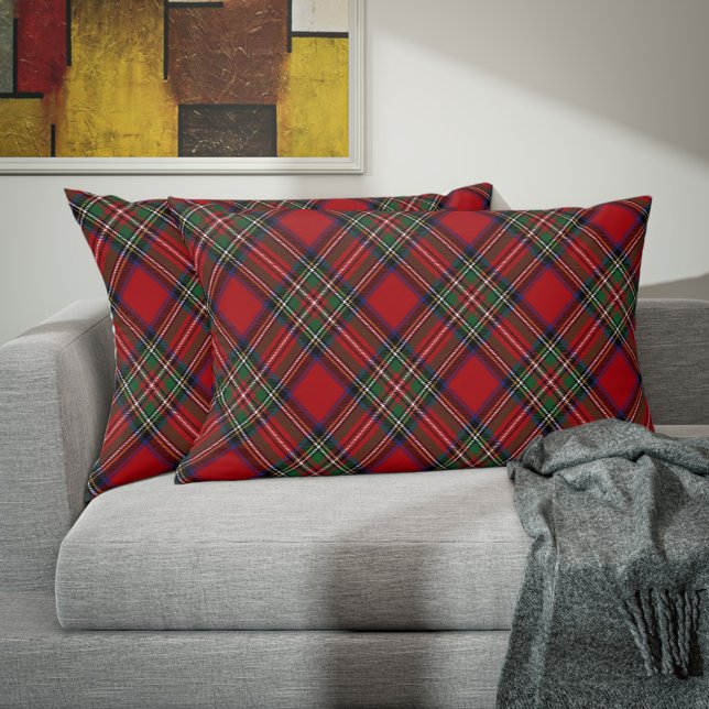 Coussins Décoratifs Clan Stewart Tartan rustique et élégant (Tartan Plaid Clan Stewart Accent Pillow)