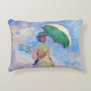 Coussins Décoratifs Claude Monet - Femme à l'ombrelle tournée vers la