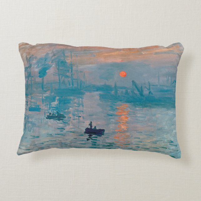 Coussins Décoratifs Claude Monet Impression Soleil Levant Français (Dos)