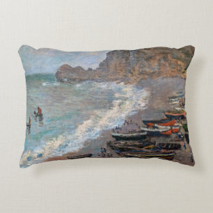 Coussins Décoratifs Claude Monet - La Plage à Etretat