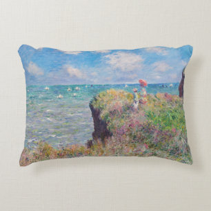 Coussins Décoratifs Claude Monet - Promenade sur la falaise à Pourvill