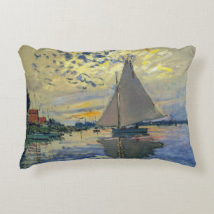 Coussins Décoratifs Claude Monet - Voilier au Petit-Gennevilliers