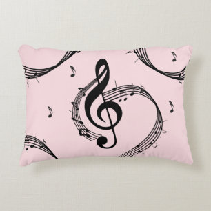 Coussins Décoratifs Climacic G Clef Music Rose