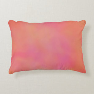 Coussins Décoratifs Cloud à marbre rose et orange abstrait