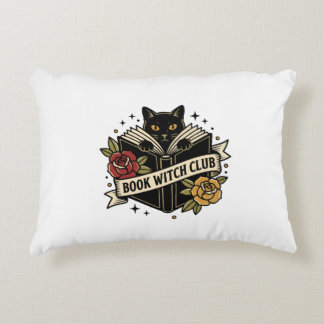 Coussins Décoratifs Club de sorcière de livre Chat Logo