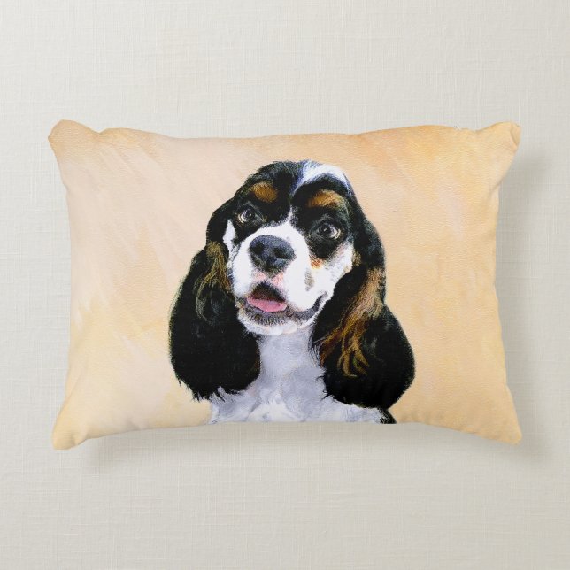 Coussins Décoratifs Cocker Spaniel (Parti) Peinture - Art Chien origin (Devant)