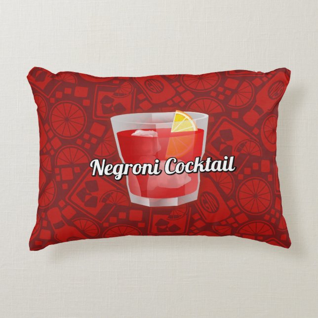 Coussins Décoratifs Cocktail Negroni (Devant)